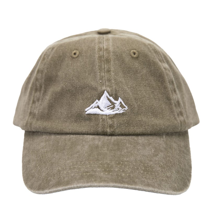DASMINI Dad Hats for Men Womens Baseball Caps Mountain Hat Adjustable Unstructured Vintage Outdoor Cap(Olive) - Image 1