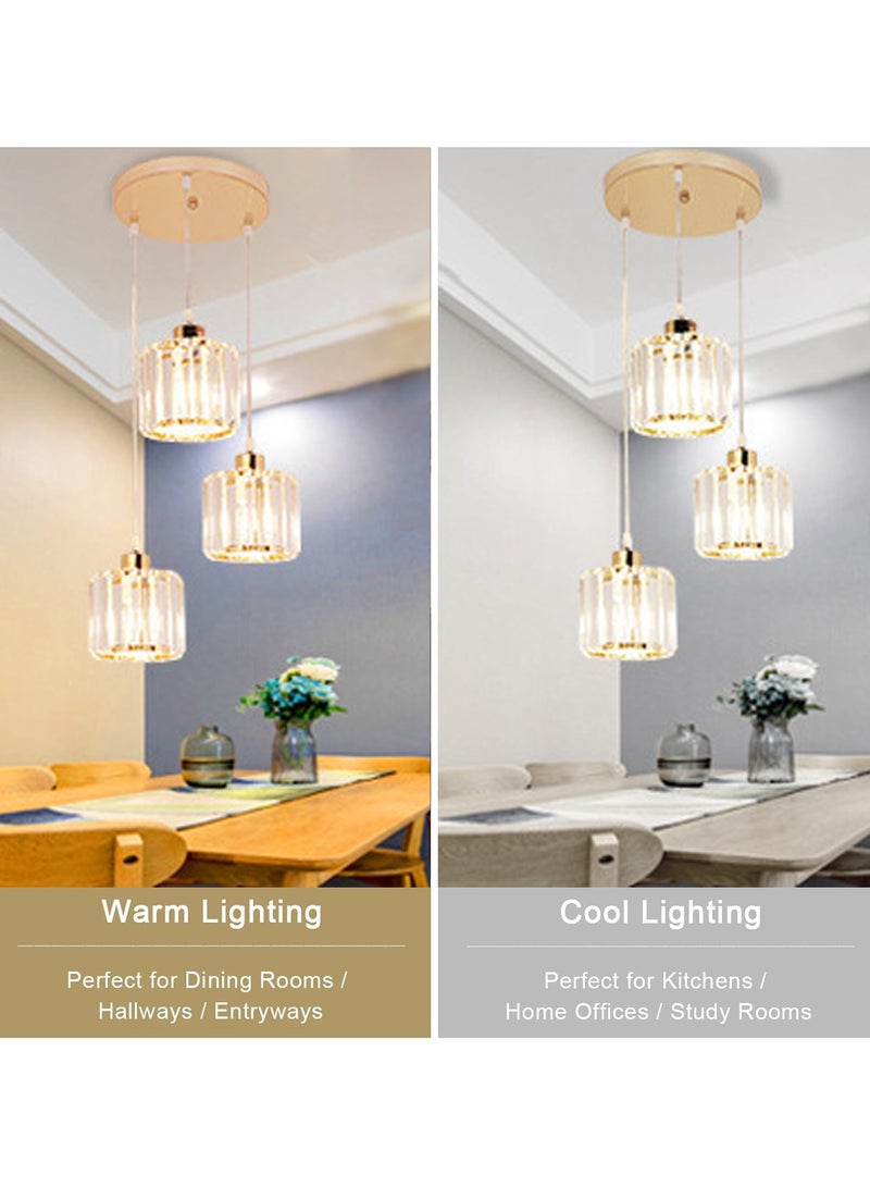 VUCATIN 3-Light Cluster Pendant Lights Crystal Chandelier Gold Hanging Pendant Light Fixture for Kitchen Island Modern Adjustable Pendant Lighting for Dining Living Room Foyer Hallway Bulb not Included (M46) - Image 2