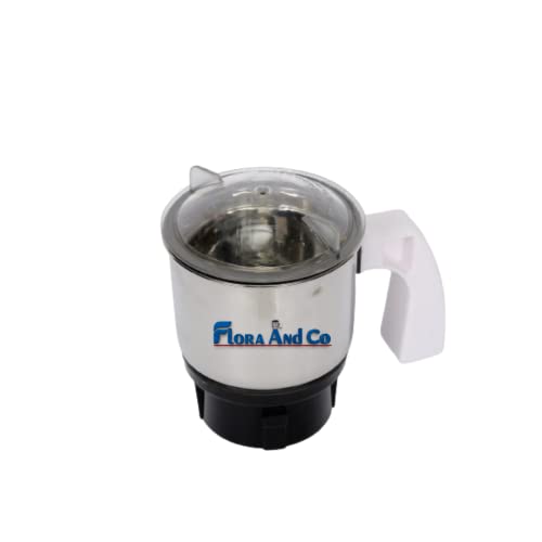 FLORA AND CO FFL-02 Mixer Jar, Stainless Steel Mixer Jar with Transparent Lid (Transparent, 0.4Ml) - Image 4