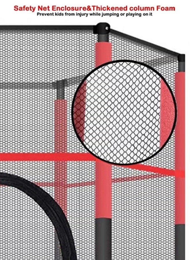 140 cm Heavy-Duty Bounce Trampolines With Safety Net For Safe And Secure Fun Time - Image 3