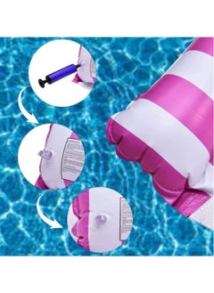 SYOSI Swimming Pool Float Hammock, 2 Pack Pink and Lightblue 4-in-1 Multi-Purpose Hammock Inflatable Pool Float Fun Backyard Swimming Pool Saddle Chair Hammock Drifter for Adults and Kids  - Image 5