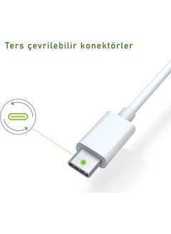 omars USB Type-C 3A Fast Charging and Data Cable White 1 m  - Image 2