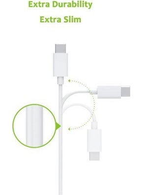 omars USB Type-C 3A Fast Charging and Data Cable White 1 m  - Image 4