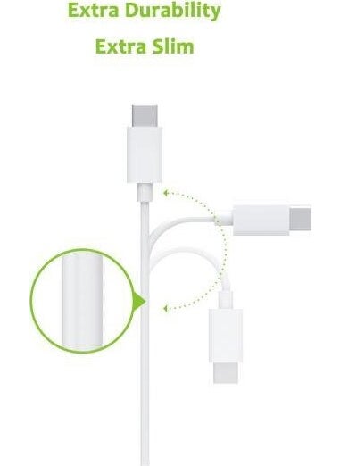 omars - USB Type-C 3A Fast Charging and Data Cable White 1 m - Image 1