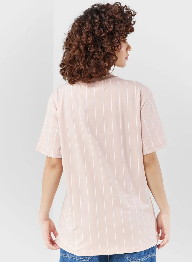 Karl Kani Small Signature Pinstripe T-Shirt