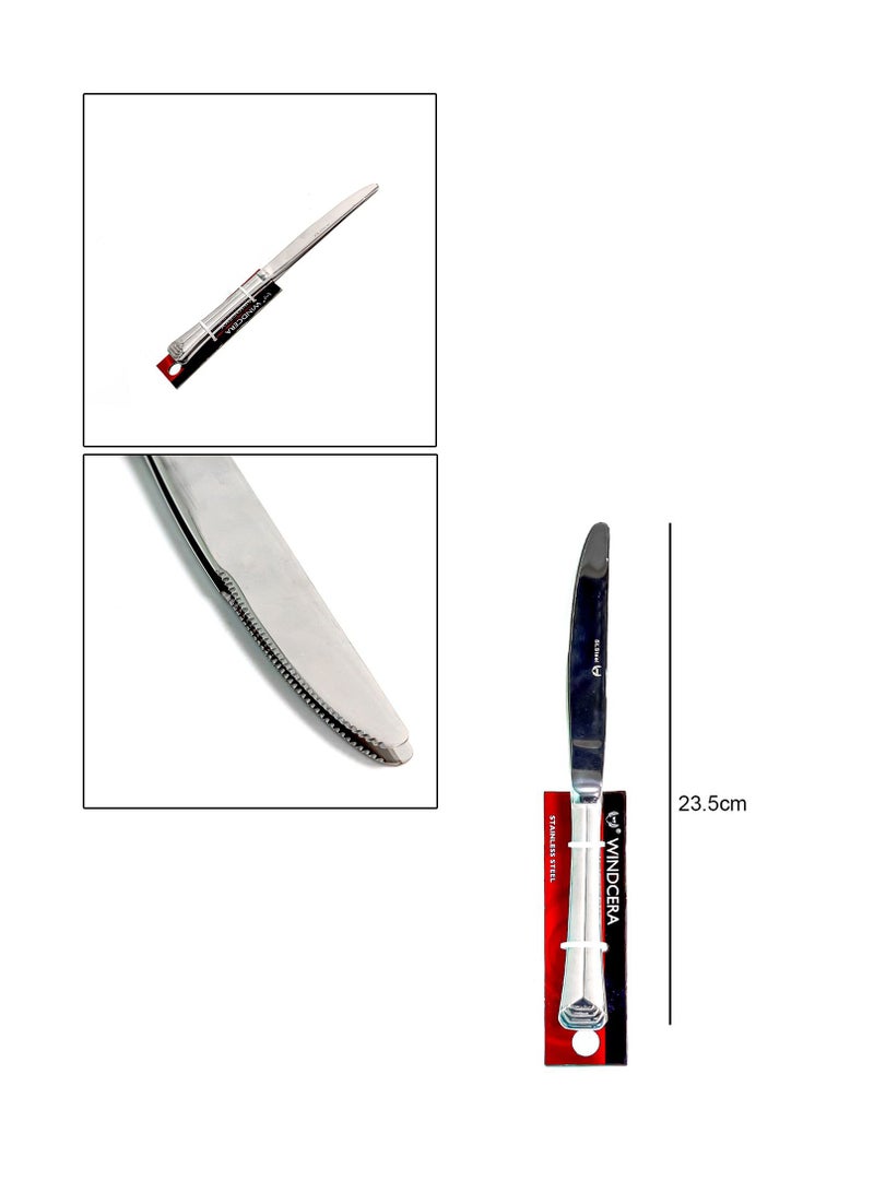 WINDCERA طقم سكاكين حلوى للأميرات 2 قطعة من الفولاذ المقاوم للصدأ للاستخدام المتعدد - Image 3