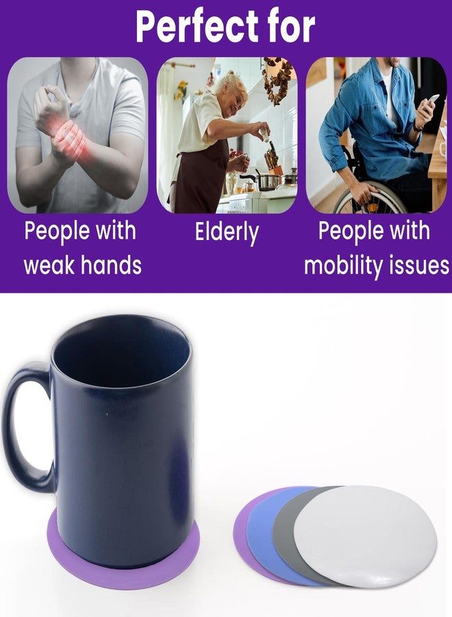 Gadgetime USA وسادات فتح البرطمانات من Gadgetime USA (عبوة من 4 قطع) - مقابض دائرية مانعة للانزلاق للبرطمانات والأغطية والزجاجات - فتاحات أغطية برطمانات سيليكون متعددة الأغراض لفتح البرطمانات للأيدي الضعيفة المصابة بالتهاب المفاصل وكبار السن، - Image 5