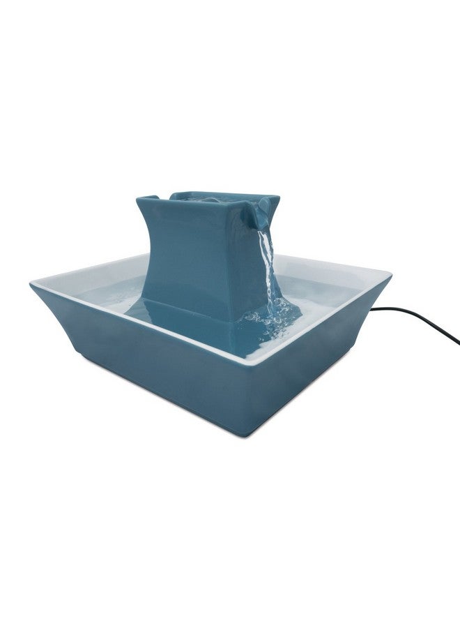 PetSafe Drinkwell Pagoda Pet Water Fountain (70 oz/2.1 L) Ceramic Cat Water Fountain, Dog Water Fountain Made of Premium, Scratch-Resistant Material, Automatic Indoor Fountain, Blue - Image 3