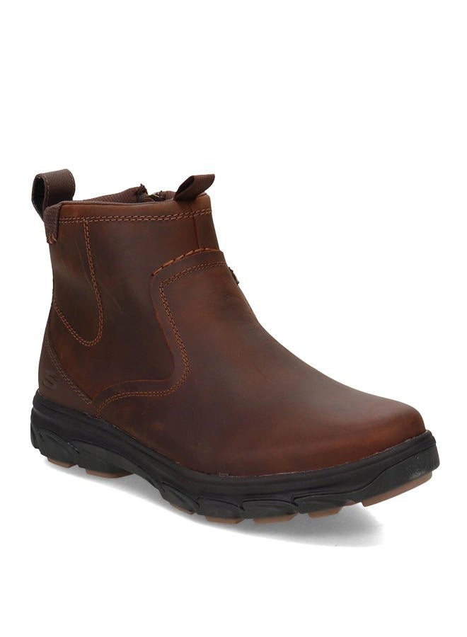 SKECHERS Men Resment-Korver Chelsea Boot Side Zip Hiking Cdb 10.5, 44 EU X-Wide - Image 1