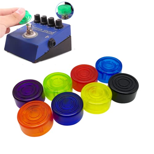CCeCCe 8 Pack Footswitch Toppers Guitar Pedal Footswitch Cap Candy Color Foot Switch Stomp Push Button Cover Knobs for Compact Multi-Effects Guitar Pedal Guitar Effects Pedals 3PDT Footswitch - Image 1