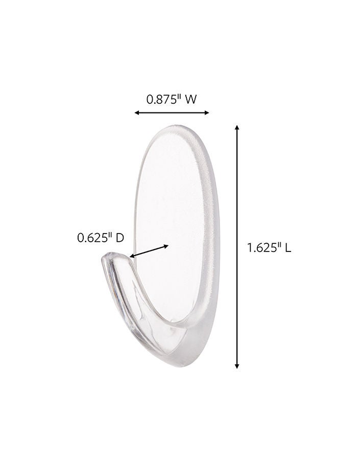 Command 17091CLR-ES Hooks with Strips, Medium, Holds 900 gr. each hook, clear Color. 2 hooks and 4 strips/pack - Image 3