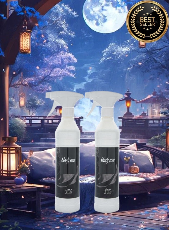Banafa 2 Pieces Black Rose House Freshener - Image 1
