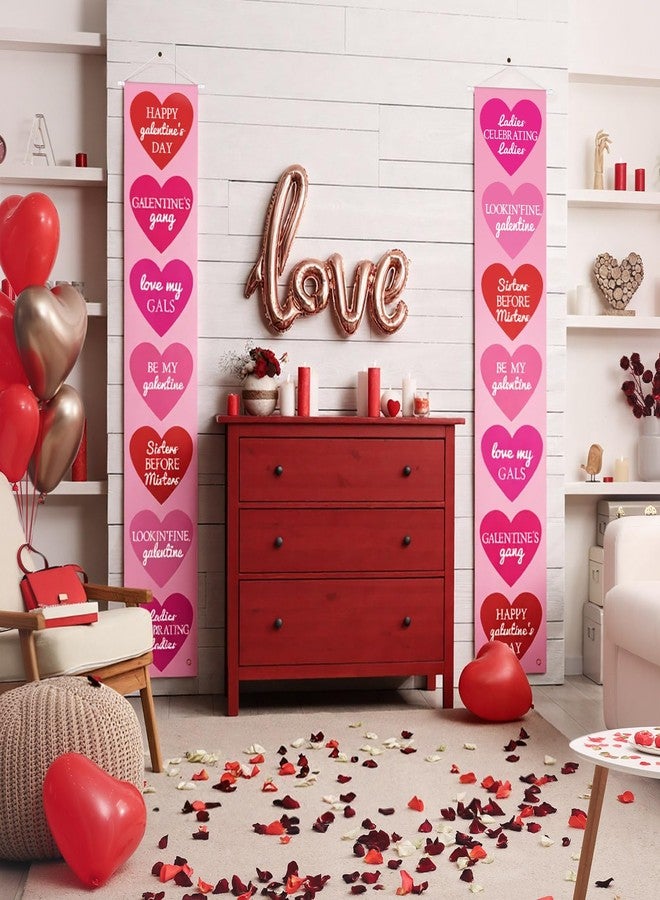 Landical Happy Galentine's Day Conversation Hearts Door Banner 72x12 Inch Galentines Valentine's Day Banner Decorations Women Ladies Celebration Party Decor Girl's Night Bachelorette Party Supplies - Image 5