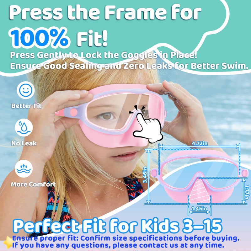 Vvinca Kids Swim Goggles US304 - Image 2