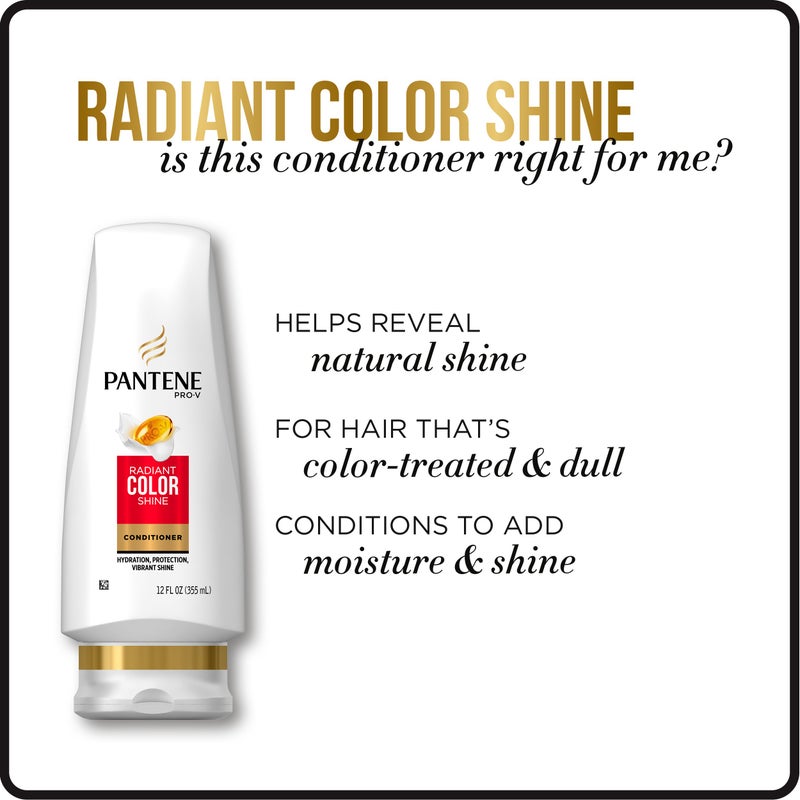 Pantene Pro-V Radiant Color Shine Conditioner, 17.7 Fl Oz - Image 4
