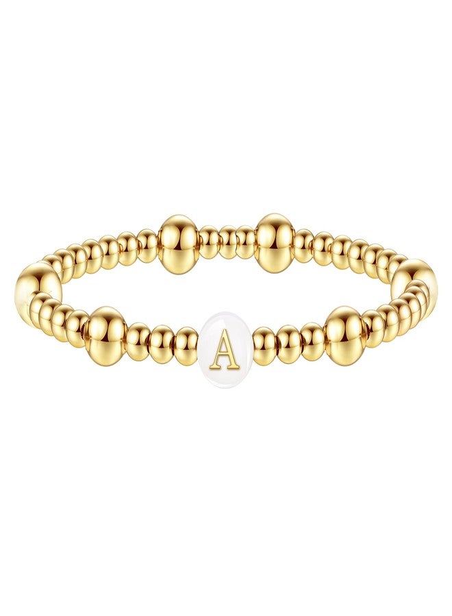 Sistble Mothers Day Gifts for Women, Enewton Bracelets for Women Mothers Day Gifts Initial Bracelet Dainty Beaded Bracelets Letter A Bead Ball Bracelet E Newton Birthday Gift Ideas Stretch Jewelry - Image 1