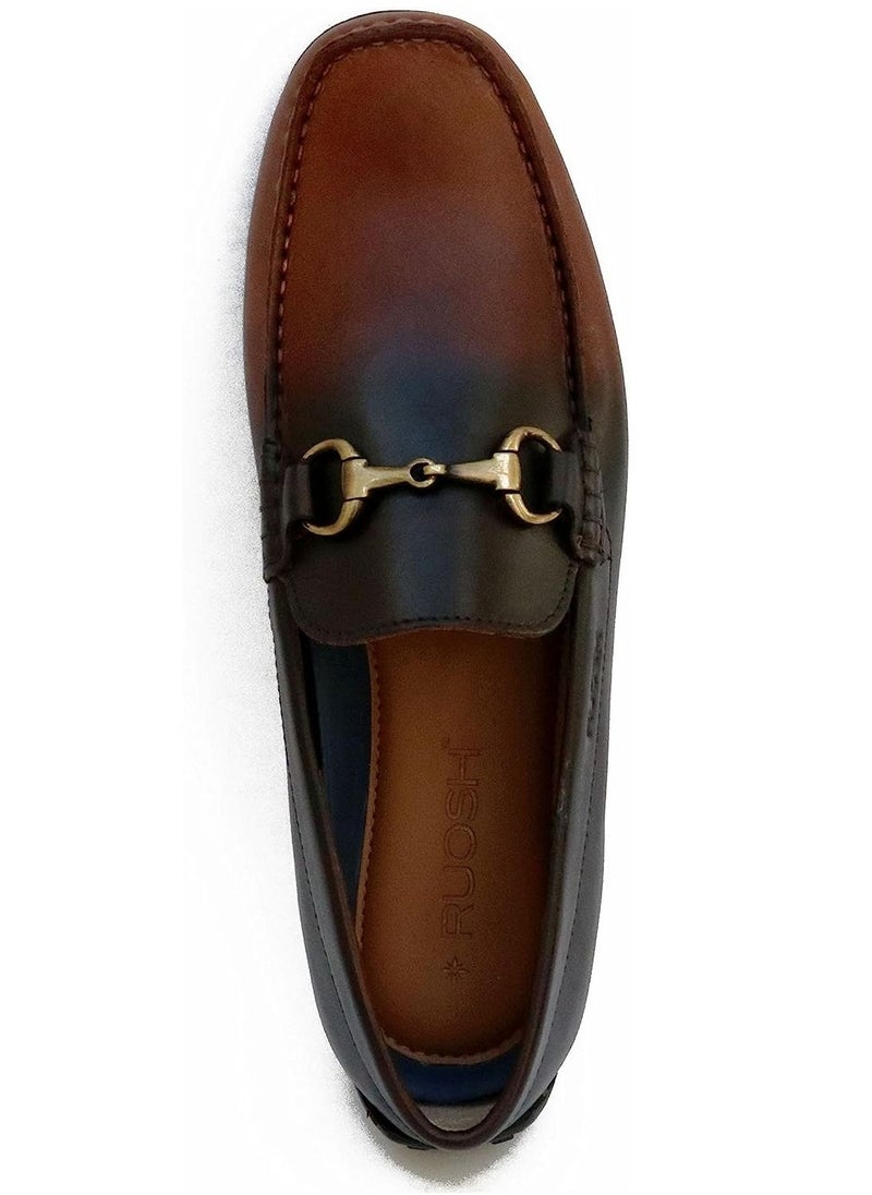 RUOSH - Men's Loafer Slip on Driving Comfort Leather Work Office Formal Occasion Party Casual Wear Italian Design Anti Skid Padded Insole Premium Shoes - Image 1
