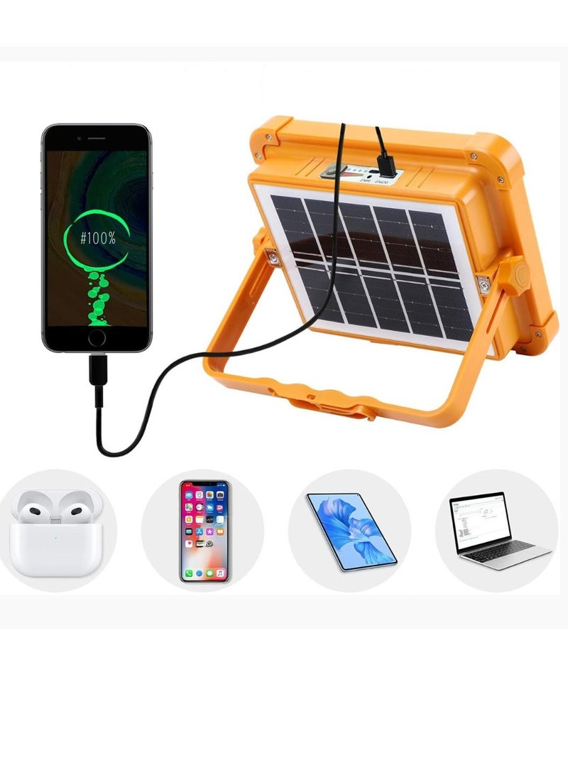 LED Solar Flashlight Portable Rechargeable Solar Waterproof Camping Light - Image 2