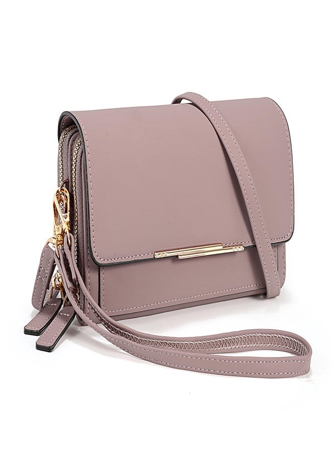 يو تي أوه حقيبة كتف صغيرة من UTO للنساء، حقيبة هاتف محمول، محفظة مع حامل بطاقات، حقيبة يد، لون وردي - Image 1