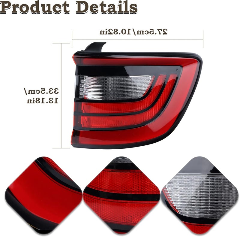 KAMDKI Right Passenger Side Outer Tail Light LED Rear Lamp for 2014-2023 Dodge Durango - Image 3