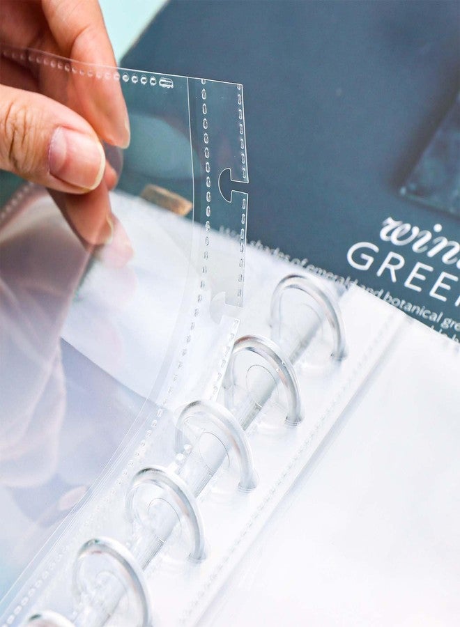 Mogoostry Clear Sheet Protectors 6 Disc Binder 20 Sheets Inner Page Plastic Protective Sleeves 3 inch Card Pockets Disbound Photo Album (1-Pocket) - Image 4