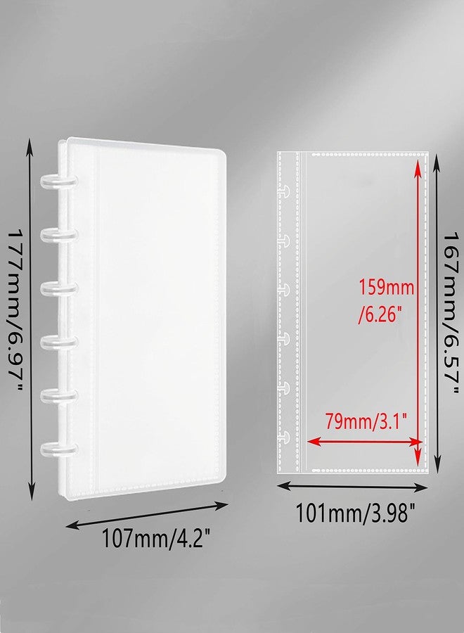 Mogoostry Clear Sheet Protectors 6 Disc Binder 20 Sheets Inner Page Plastic Protective Sleeves 3 inch Card Pockets Disbound Photo Album (1-Pocket) - Image 2