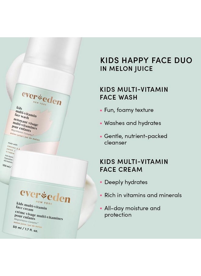 Evereden Evereden Happy Kids Skin & Lips Routine - Multi-Vitamin Kids Face Wash & Kids Face Cream & Tinted Lip Oil Set - Clean & Vegan Skin Care for Kids 3+ - Moisturizing, Nourishing, & Protective Kids Skin  - Image 2