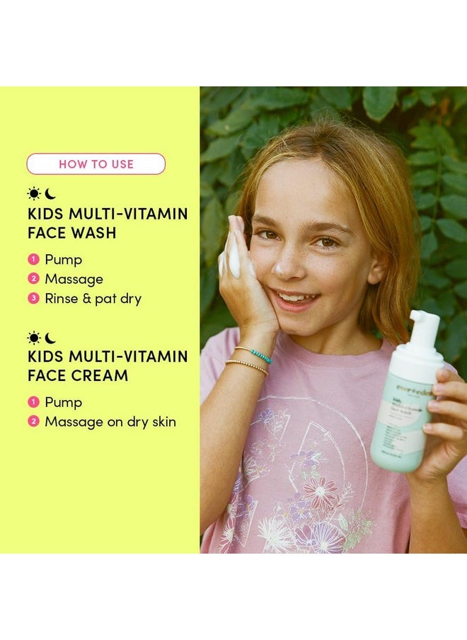 Evereden Evereden Happy Kids Skin & Lips Routine - Multi-Vitamin Kids Face Wash & Kids Face Cream & Tinted Lip Oil Set - Clean & Vegan Skin Care for Kids 3+ - Moisturizing, Nourishing, & Protective Kids Skin  - Image 3