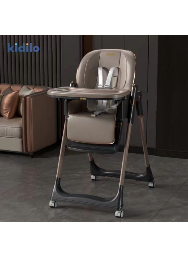 Kidilo Quality Foldable Baby High Chair - Multifunctional and Portable(8122)  - Image 1