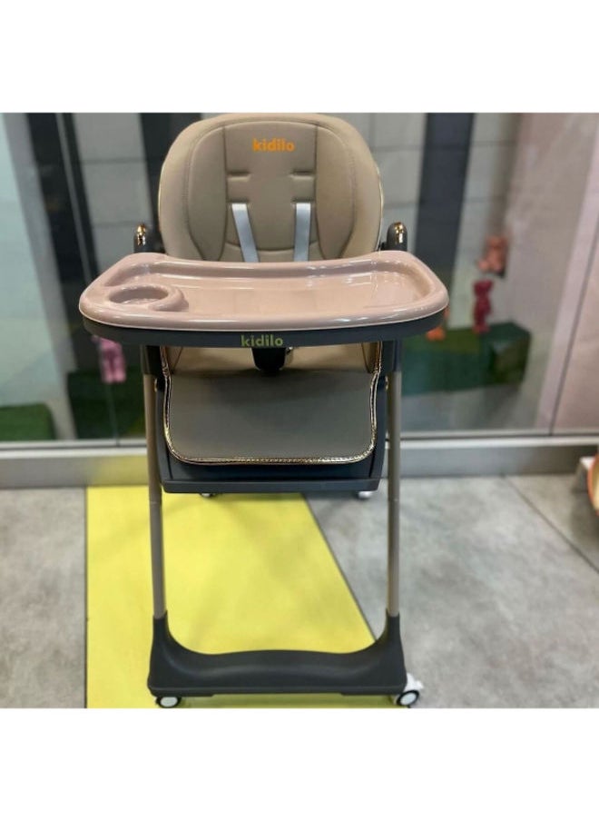 Kidilo Quality Foldable Baby High Chair - Multifunctional and Portable(8122)  - Image 4