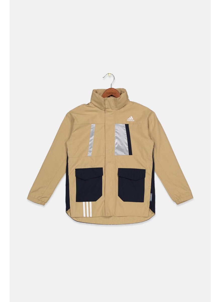 Adidas Kids Boy Colorblock Training Woven Jacket, Brown  - Image 1