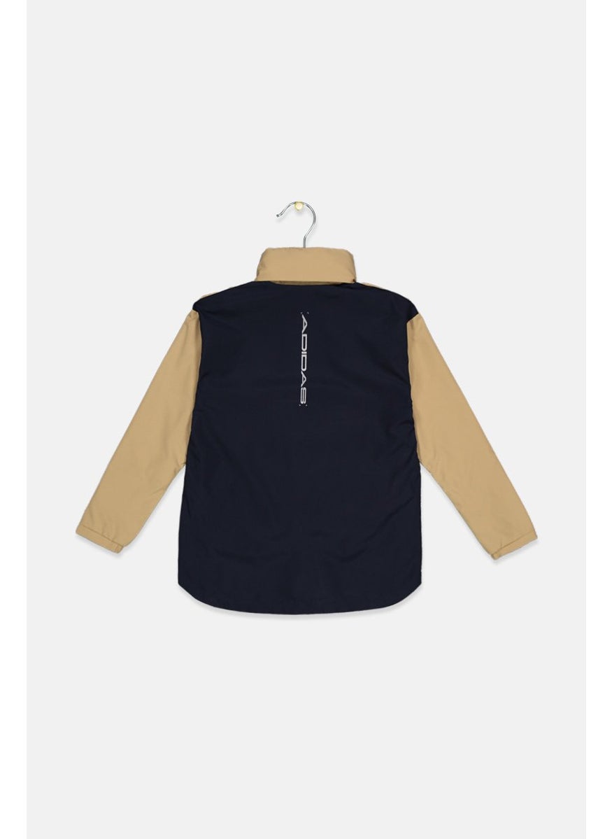 Adidas Kids Boy Colorblock Training Woven Jacket, Brown  - Image 2