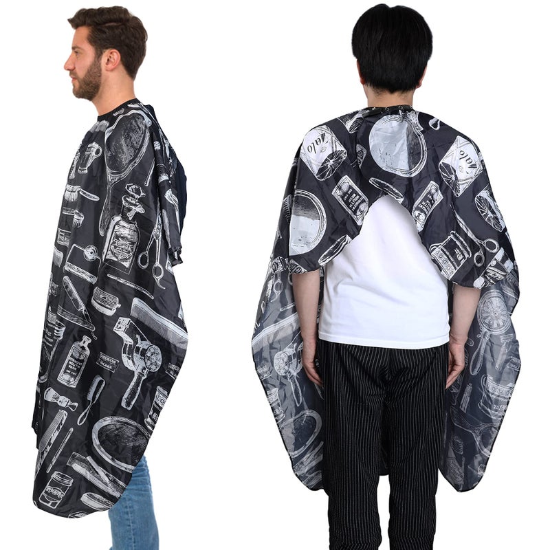FEBSNOW 3 Pcs Professional Barber Cape for Adults,Hairdressing Salon Cape for Styling Coloring Hair, Waterproof Hair Cutting Cape with Adjustable Snap Closure - Image 3