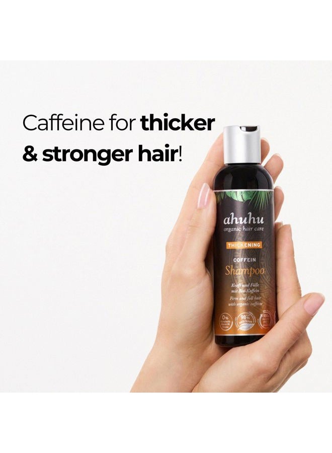 Ahuhu COFFEIN THICKENING Shampoo (200ml) - Hair Growth Shampoo, Strengthens Hair & Scalp, With Caffeine & Rice Starch, Provides Instant Volume, Refreshing Mint, Free From Silicones & Microplastics - Image 2
