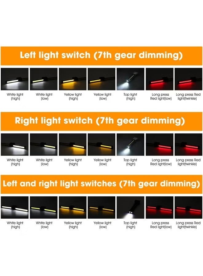 Unewshi Gym Lamp for Posing, 180 Degree Folding Magnetic Work Light, 7th Gear Dimming, Portable Magnetic LED Flashlight with Hanging Hook, Handheld USB Rechargeable Power Bank Camping Light - Image 5