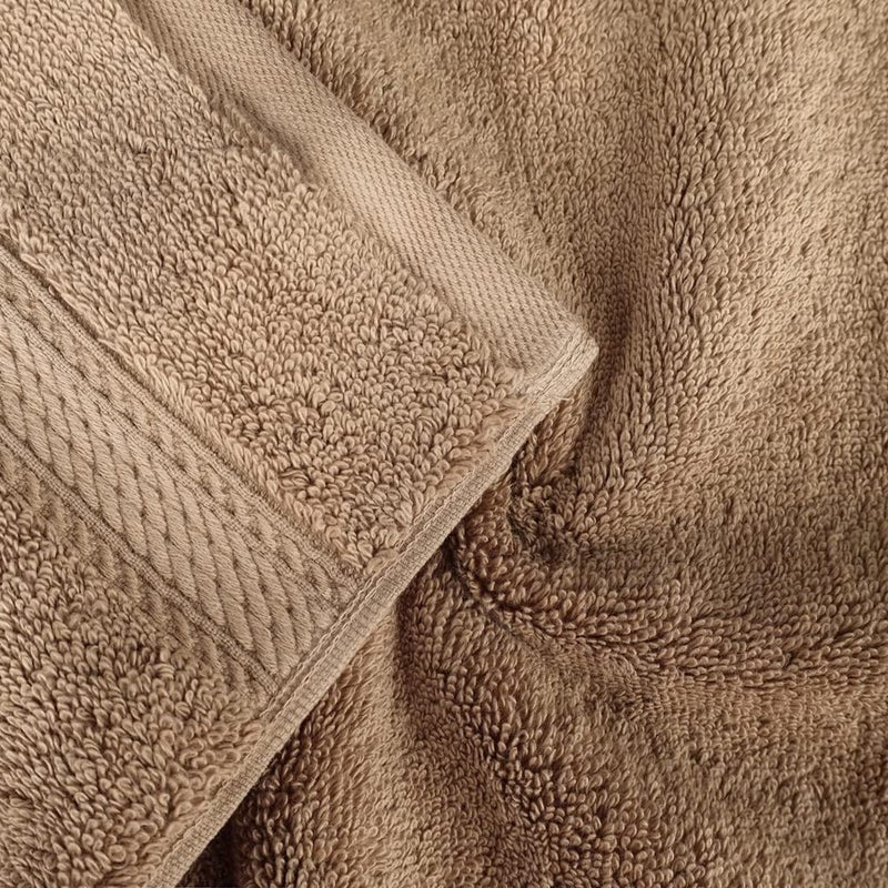 Superior Individual group scene compatible Solid Egyptian Cotton Face Towel Set, 13" x 13", Latte, 6-Pieces Budget global standard quality - Image 4
