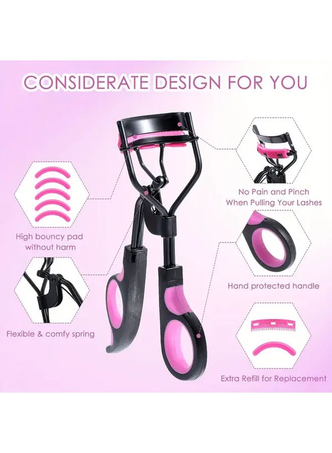 15PCS Love Pink Eyelash Kit With Curler Brushes Combs Glue For Perfect Makeup - Image 3