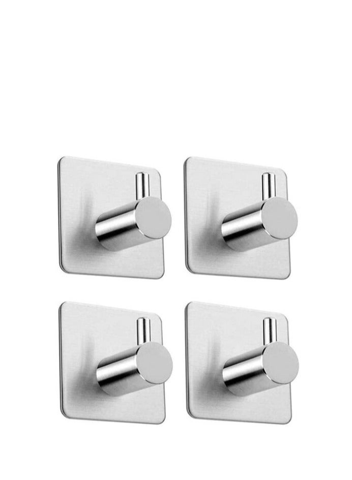PROMASS Kitchen Hook, Heavy Viscose Cloakroom Hook, Living Room, Office, Towel Hook, Bathrobe Hook, Bathroom Hook (4 Pack)  - Image 1