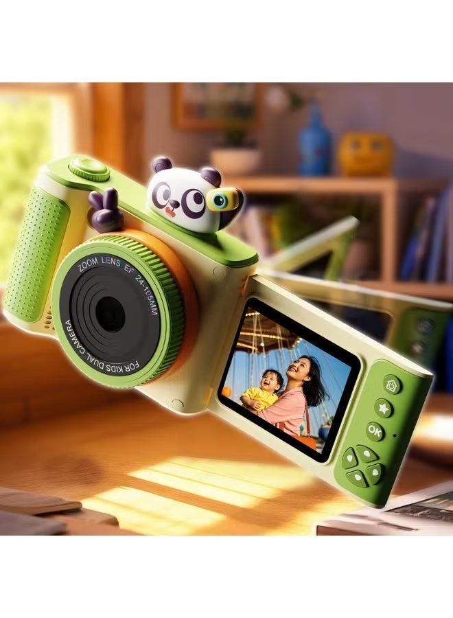 BlueFire Kids Selfie Camera with 180° Flip-Out Screen & 48MP Ultra HD Lens – 1080P Video Recorder, 24-105MM Zoom, Built-in Games & Music, Flash, 2.4” Display, 32GB Expandable Storage – Creative Digital Camera for Children, Rechargeable Mini Kids Vlogging Camera for Selfies, Travel, Learning & Fun Gift for Boys and Girls Ages 5+ - Image 1