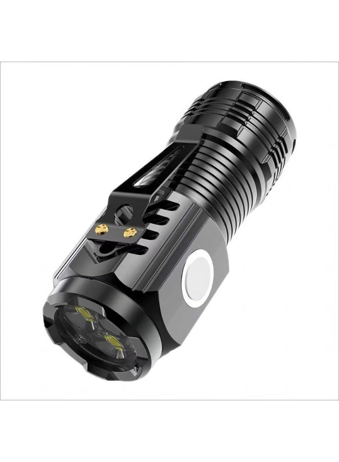 NIBEMINENT Three-Eye Mini Flashlight - Ultra Bright Rechargeable Portable Outdoor Lighting