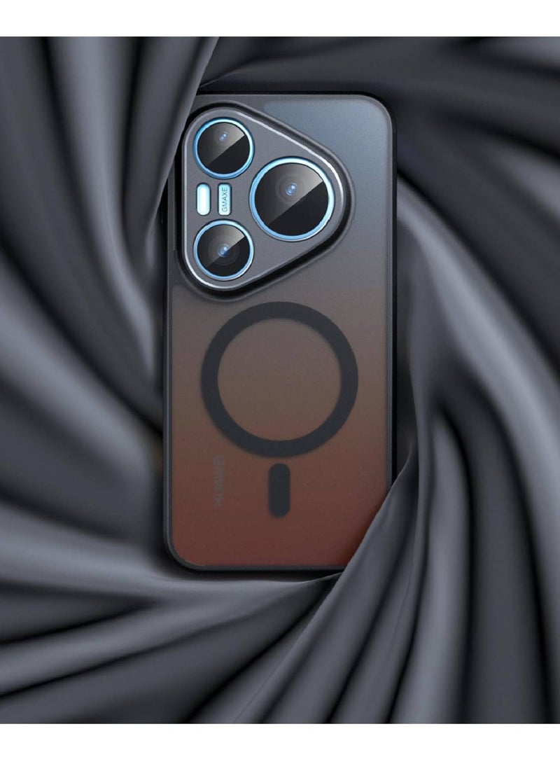أداندو حافظة متوافقة مع هاتف Huawei Pura 90 Pro Max، متوافقة مع Mag-Safe، حماية من الصدمات بدرجة ميل، مقاومة للاصفرار، حافظة هجينة مغناطيسية كلاسيكية - Image 3