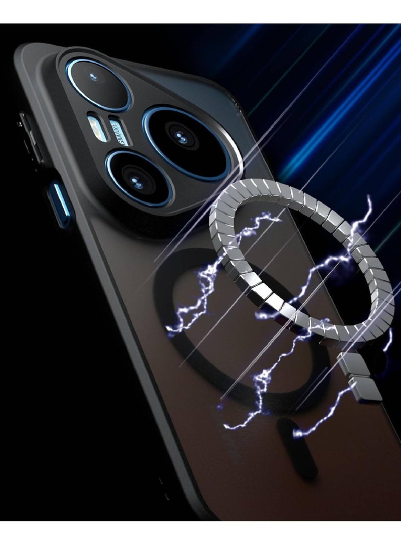أداندو حافظة متوافقة مع هاتف Huawei Pura 90 Pro Max، متوافقة مع Mag-Safe، حماية من الصدمات بدرجة ميل، مقاومة للاصفرار، حافظة هجينة مغناطيسية كلاسيكية - Image 2