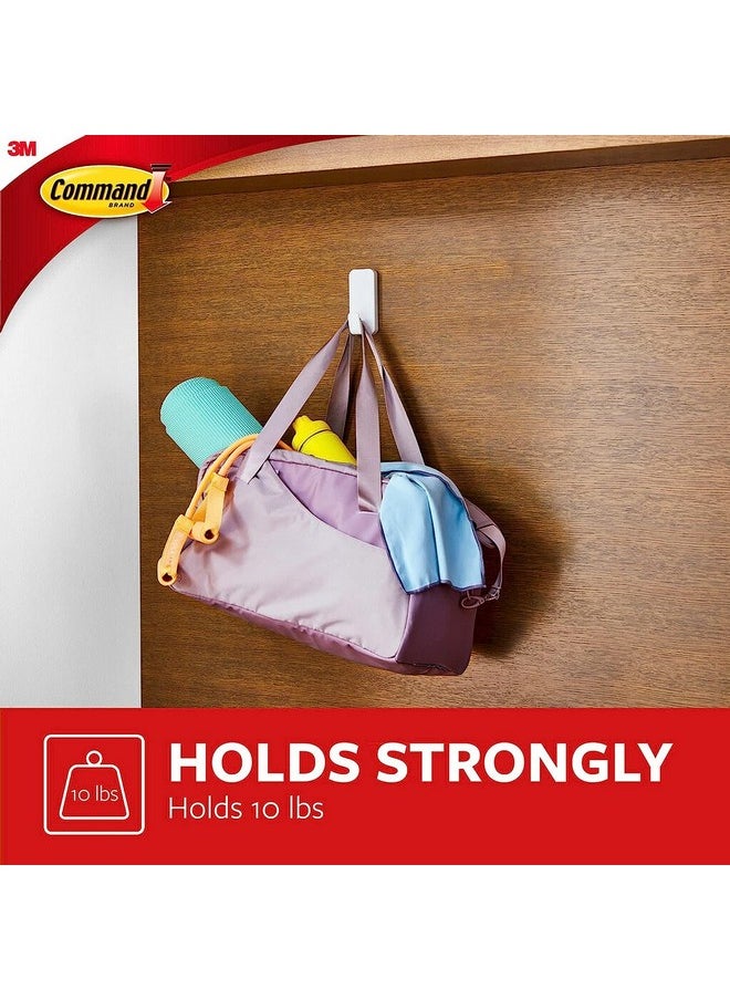 Command Command 10 lb XL Heavyweight Wall Hook, 2 Hooks and 6 Command Strips, Damage Free Hanging Wall Hook with Adhesive Strips, Heavy Duty Single Wall Hook for Hanging, Organization and Storage  - Image 4