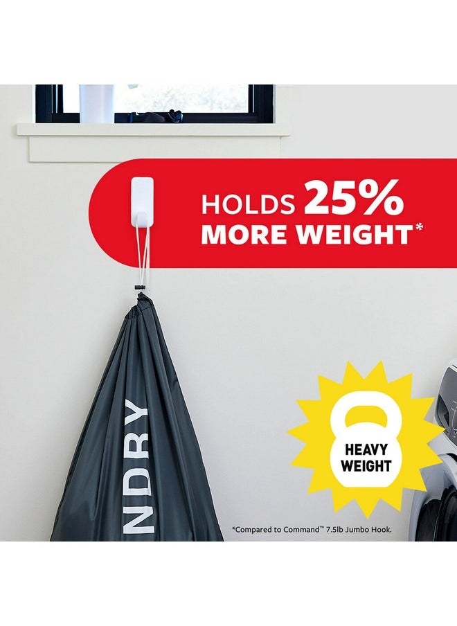 Command Command 10 lb XL Heavyweight Wall Hook, 2 Hooks and 6 Command Strips, Damage Free Hanging Wall Hook with Adhesive Strips, Heavy Duty Single Wall Hook for Hanging, Organization and Storage  - Image 3
