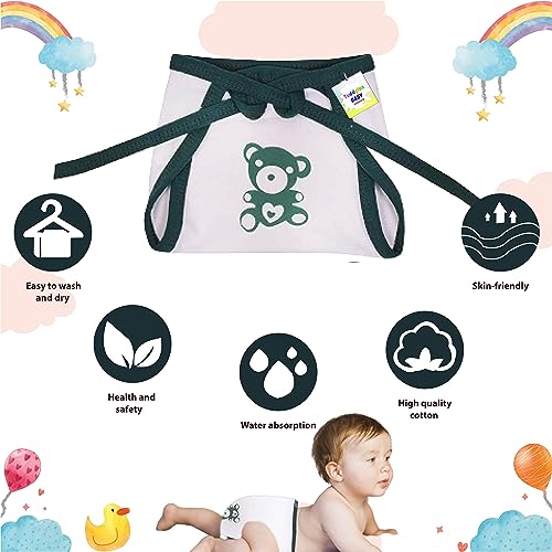 Toddylon Baby Products New Born Baby Clothes | Cloth Diapers | Langots | Nappies | Cotton | Reusable | Washable | Nappy (0-6 Months) (Pack of 24) - Image 4