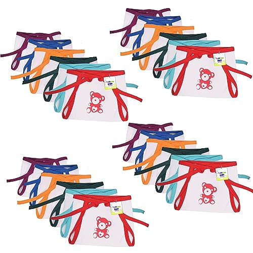 Toddylon Baby Products New Born Baby Clothes | Cloth Diapers | Langots | Nappies | Cotton | Reusable | Washable | Nappy (0-6 Months) (Pack of 24) - Image 1