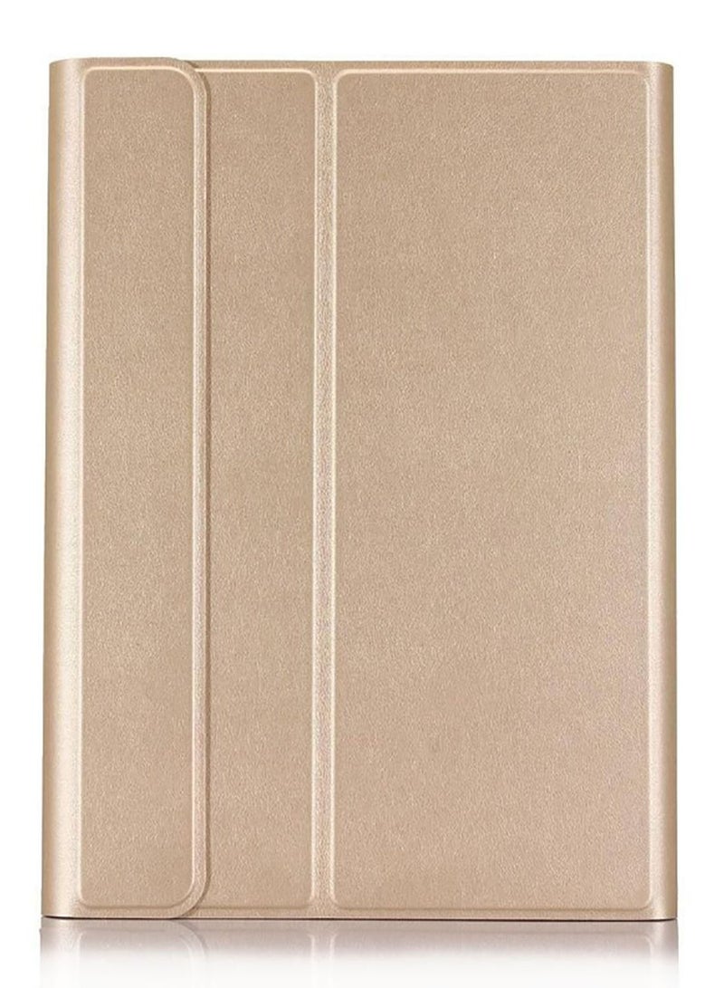 نيبمينينت غطاء حماية رفيع جداَ مزود بلوحة مفاتيح بلوتوث بدون سلك ذهبي/ أبيض - Image 2