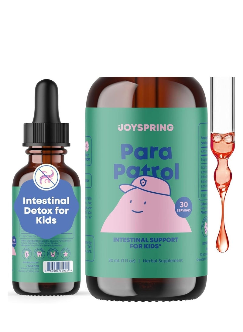 جوي سبرينج JoySpring Liquid Cleanse للأطفال - التخلص من السموم السائلة الطبيعية ، مكمل غذائي خال من الكحول لصحة الجهاز الهضمي (1 أونصة سائلة) 30 حصة - Image 1