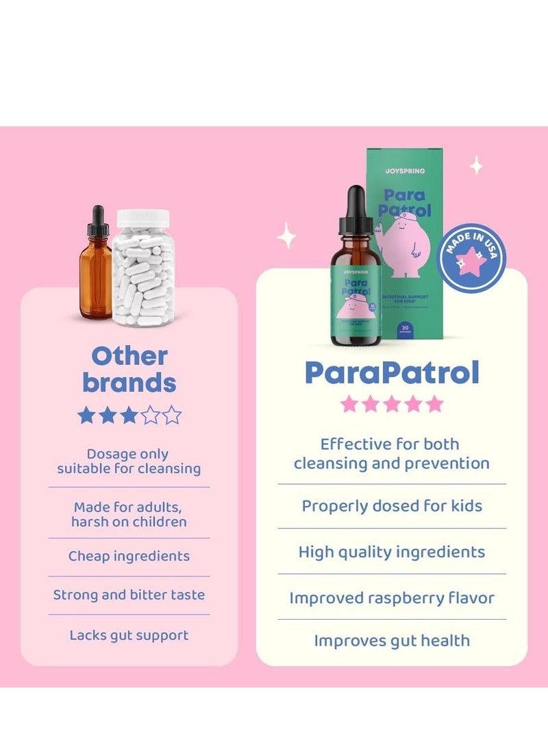 جوي سبرينج JoySpring Liquid Cleanse للأطفال - التخلص من السموم السائلة الطبيعية ، مكمل غذائي خال من الكحول لصحة الجهاز الهضمي (1 أونصة سائلة) 30 حصة - Image 3