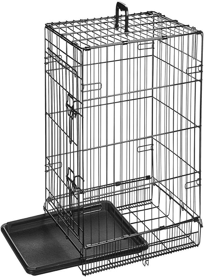 KittuPet قفص كلاب KittuPet مزدوج الأبواب، قفص معدني قابل للطي شديد التحمل للكلاب الكبيرة الحجم (أسود 18 بوصة) - Image 2